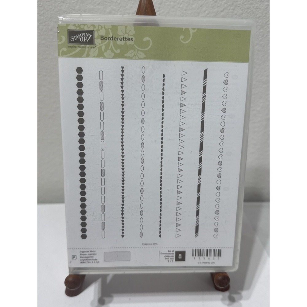 Stampin Up Borderettes 133662 Retired Set 8‎ Pcs - Excellent